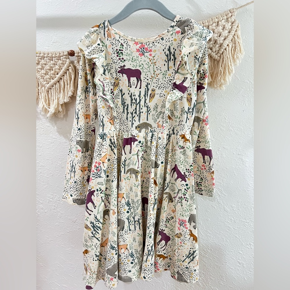Tea collection Floral and Animal Print Kids Dress